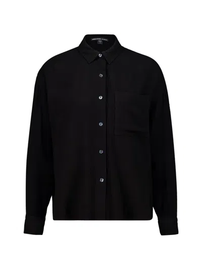 James Perse Oversized-fit Shirt In Black