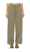 James Perse Drawstring-waist Trousers In Green