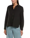 James Perse Oversize Long Sleeve Button-up Shirt In Black