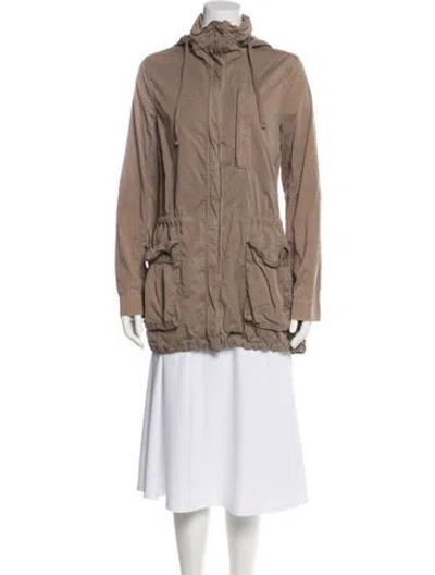 Pre-owned James Perse Parka In Brown