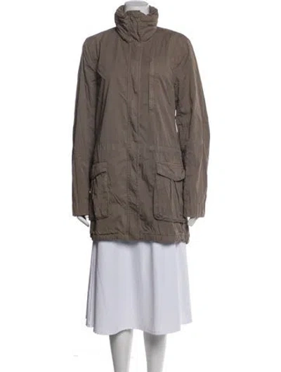 Pre-owned James Perse Parka In Brown