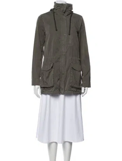 Pre-owned James Perse Parka In Green