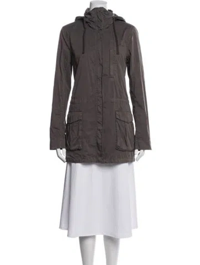 Pre-owned James Perse Parka In Grey