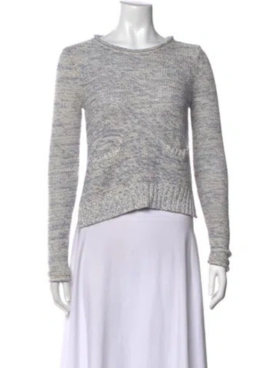Pre-owned James Perse Patterned Crew Neck Sweater In Grey