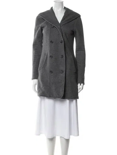 Pre-owned James Perse Peacoat In Gray