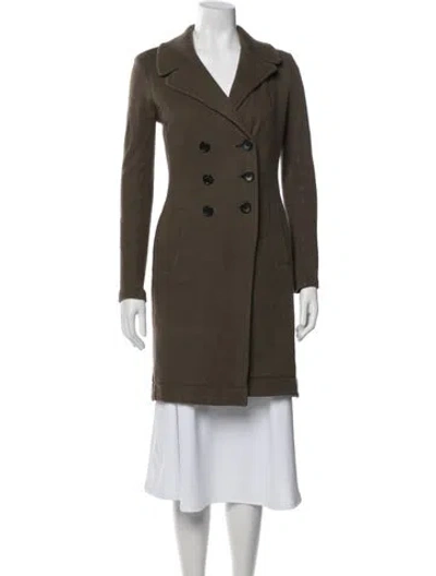 Pre-owned James Perse Peacoat In Green