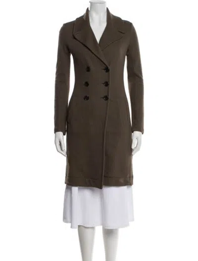 Pre-owned James Perse Peacoat In Green