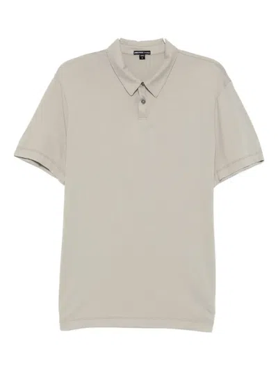 James Perse Plain Polo Shirt In Brown