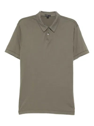 James Perse Plain Polo Shirt In Brown