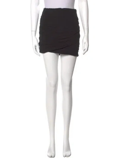 Pre-owned James Perse Pleated Accents Mini Skirt In Black