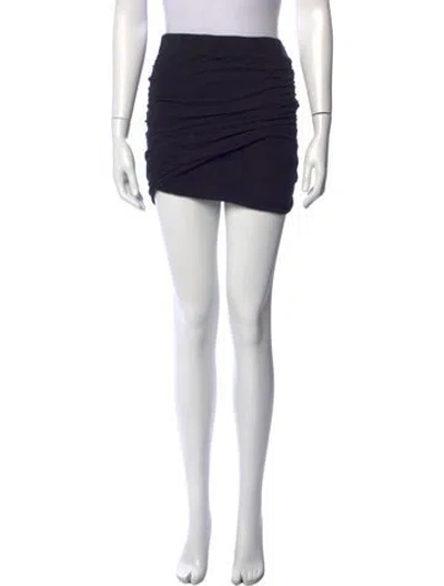 Pre-owned James Perse Pleated Accents Mini Skirt In Black