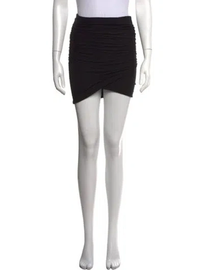Pre-owned James Perse Pleated Accents Mini Skirt In Black