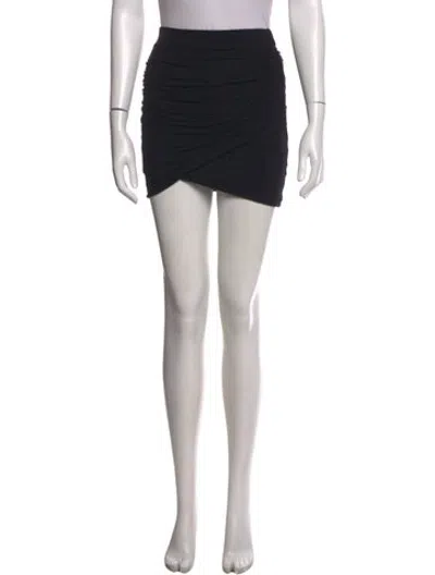 Pre-owned James Perse Pleated Accents Mini Skirt In Black