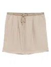 James Perse Pleated Bermuda Shorts In Brown