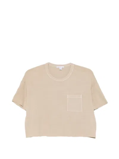 James Perse Pocket Cropped T-shirt In Pink