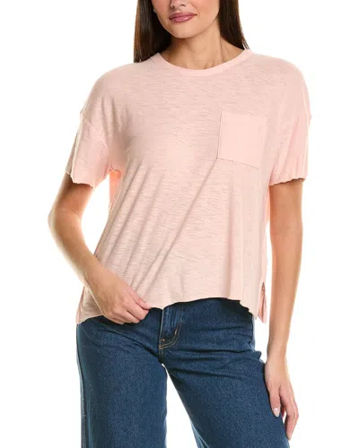 James Perse Pocket T-shirt In Pink