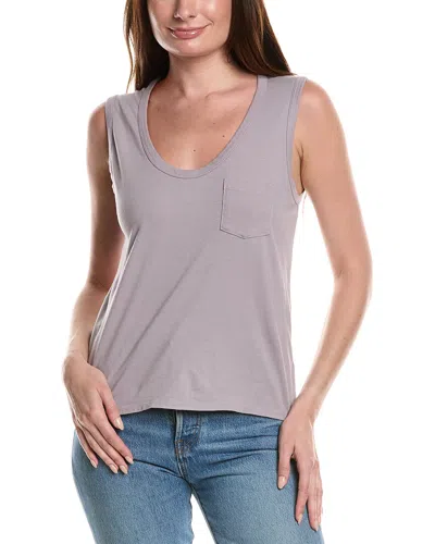 James Perse Pocket Tank In Brown