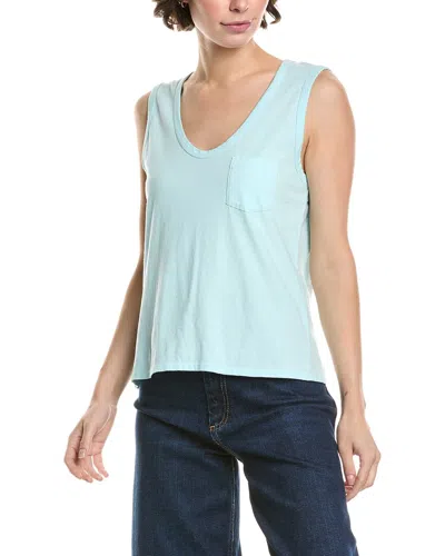 James Perse Pocket Tank In Blue