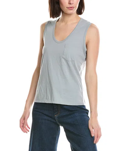 James Perse Pocket Tank In Gray