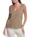 James Perse Pocket Tank In Brown