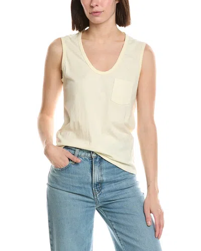 James Perse Pocket Tank In Yellow