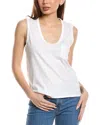 James Perse Pocket Tank In White