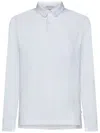 James Perse Rugby Polo Shirt In White Suede Jersey In White