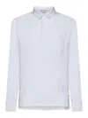 James Perse Rugby Polo Shirt In White Suede Jersey In White