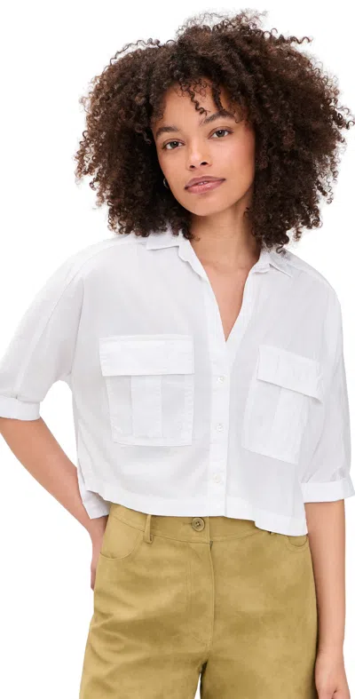 James Perse Poplin Cotton Shirt White