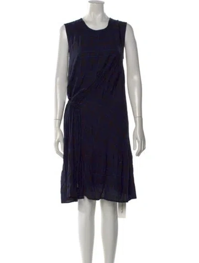 Pre-owned James Perse Printed Knee-length Dress In Black