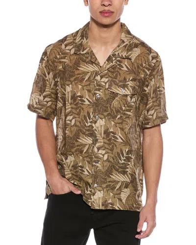 JAMES PERSE PRINTED LINEN SHIRT