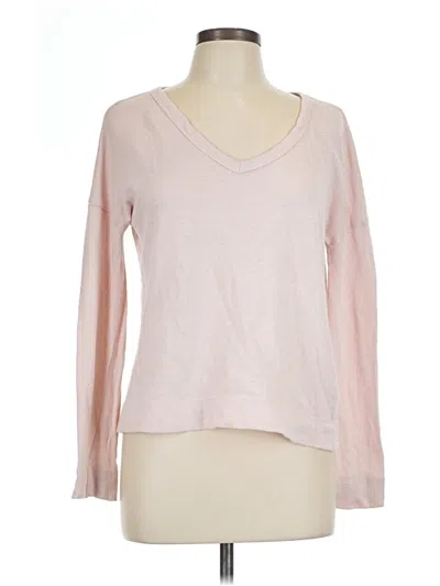 Pre-owned James Perse Pullover Sweater In Pink