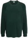 James Perse Raglan-sleeve Mesh T-shirt In Green