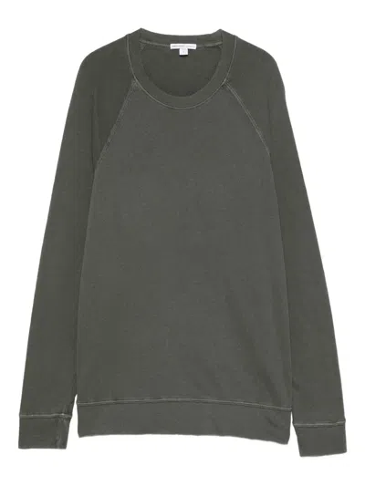 James Perse Raglan-sleeve Sweatshirt In Gray
