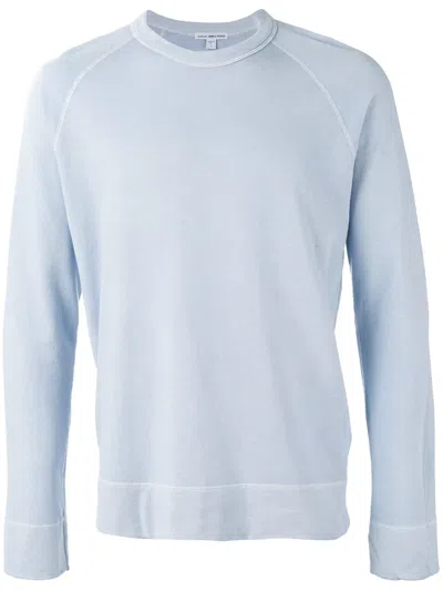 James Perse Supima Cotton-jersey Sweatshirt In Blue