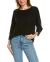 James Perse Long Sleeve Slub Jersey Henley In Black