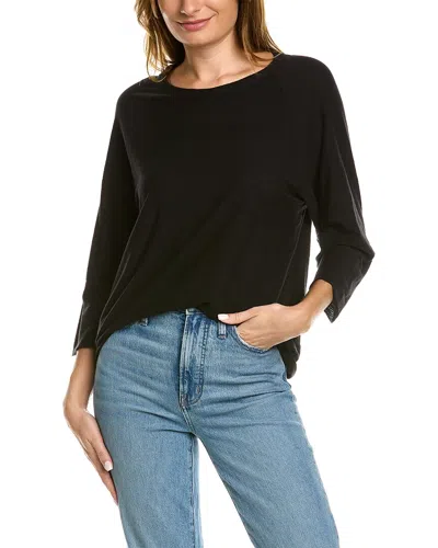 James Perse Long Sleeve Slub Jersey Henley In Navy