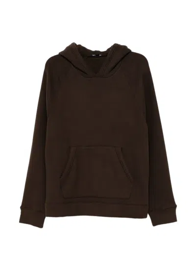 James Perse Raglan-sleeve Hoodie In Brown