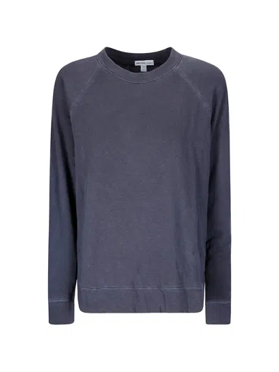 James Perse Raglan-sleeve Sweatshirt In Blue