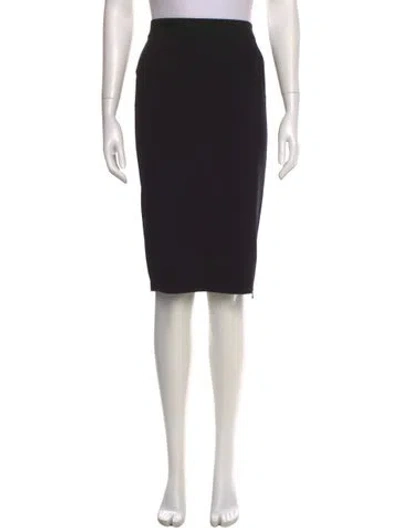 Pre-owned James Perse Raw-edge Trim Knee-length Skirt In Black