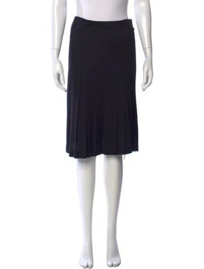 Pre-owned James Perse Raw-edge Trim Knee-length Skirt In Black