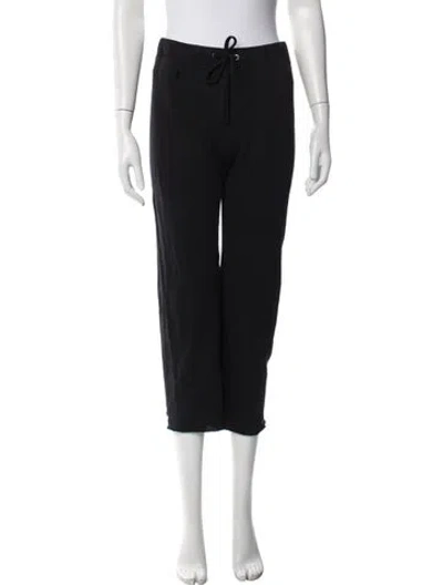 Pre-owned James Perse Raw-edge Trim Sweatpants In Black