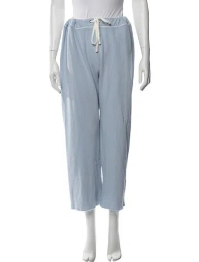 Pre-owned James Perse Raw-edge Trim Sweatpants In Blue