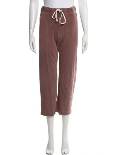 Pre-owned James Perse Raw-edge Trim Sweatpants In Brown