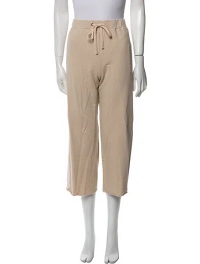 Pre-owned James Perse Raw-edge Trim Sweatpants In Neutral