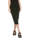 James Perse Recycled Brushed Jersey Midi Skirt In Black
