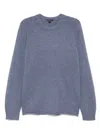 James Perse Recycled Cashmere Raglan Jumper In Blue