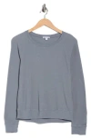 James Perse Relaxed Raglan Sleeve Cotton Pullover In Blue