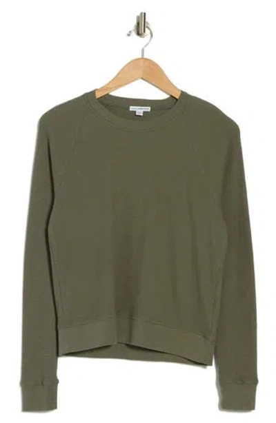 James Perse Relaxed Raglan Sleeve Cotton Pullover In Palm