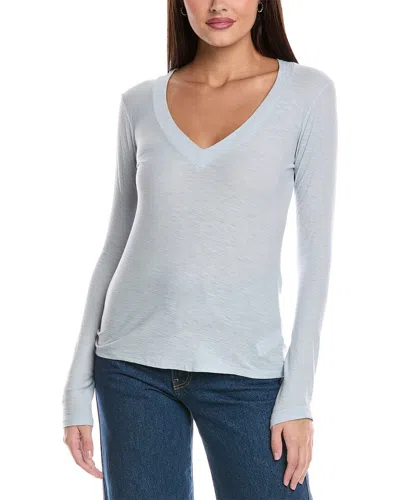 James Perse Relaxed V-neck T-shirt In Blue